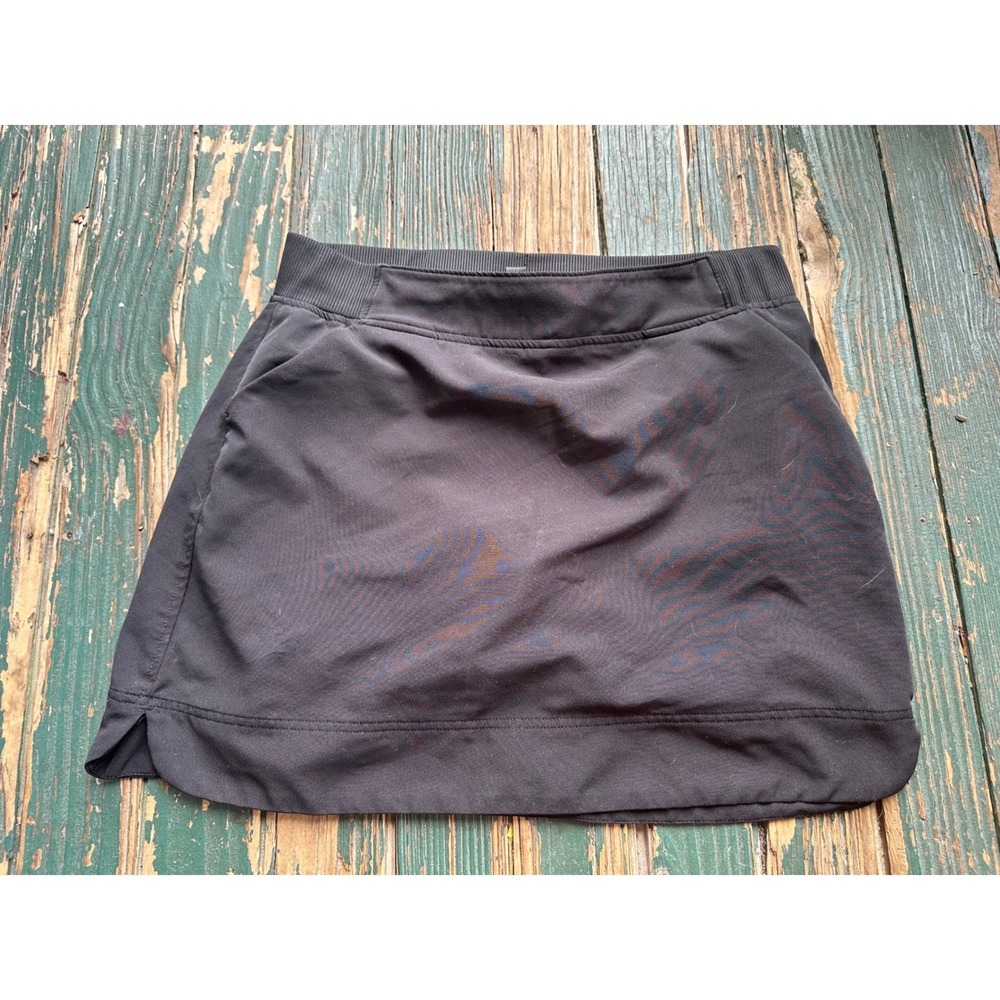 32 Degrees Cool Womens Black Active Skort Ribbed Waist Pockets Size M A3756